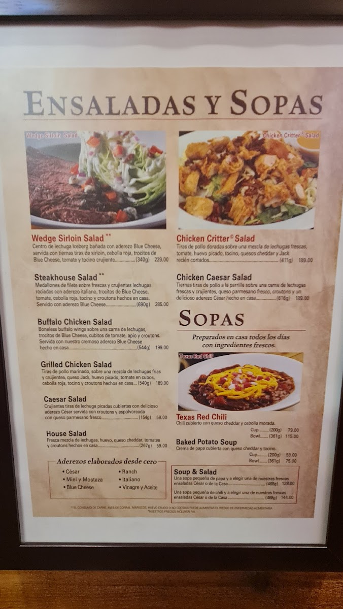 Texas Roadhouse Periférico Caucel Menu - Image 5